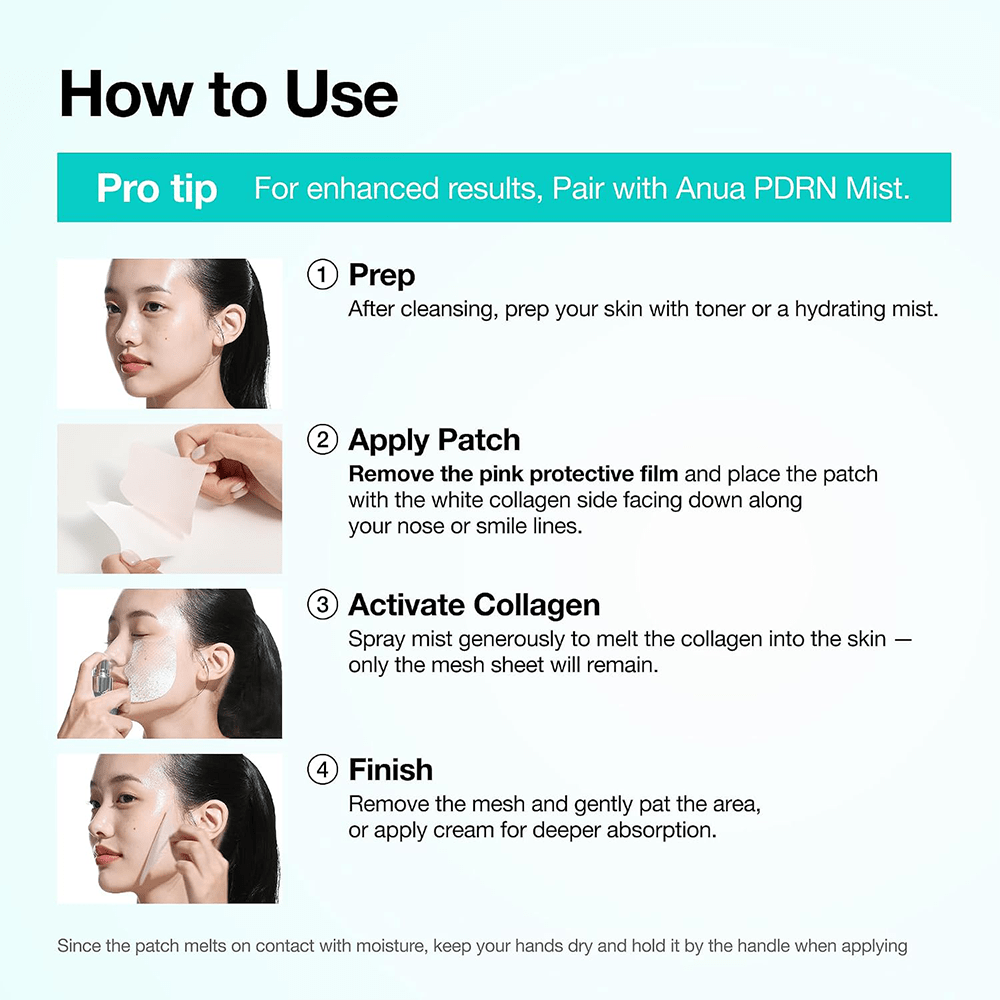 Anua PDRN Collagen Melting Patch For Glass Skin (4 patches) - Beauty Tribe