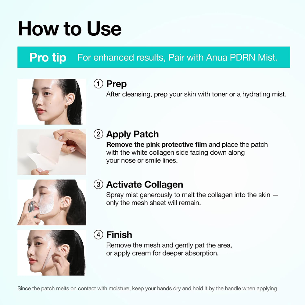 Anua PDRN Collagen Melting Patch For Glass Skin (4 patches)