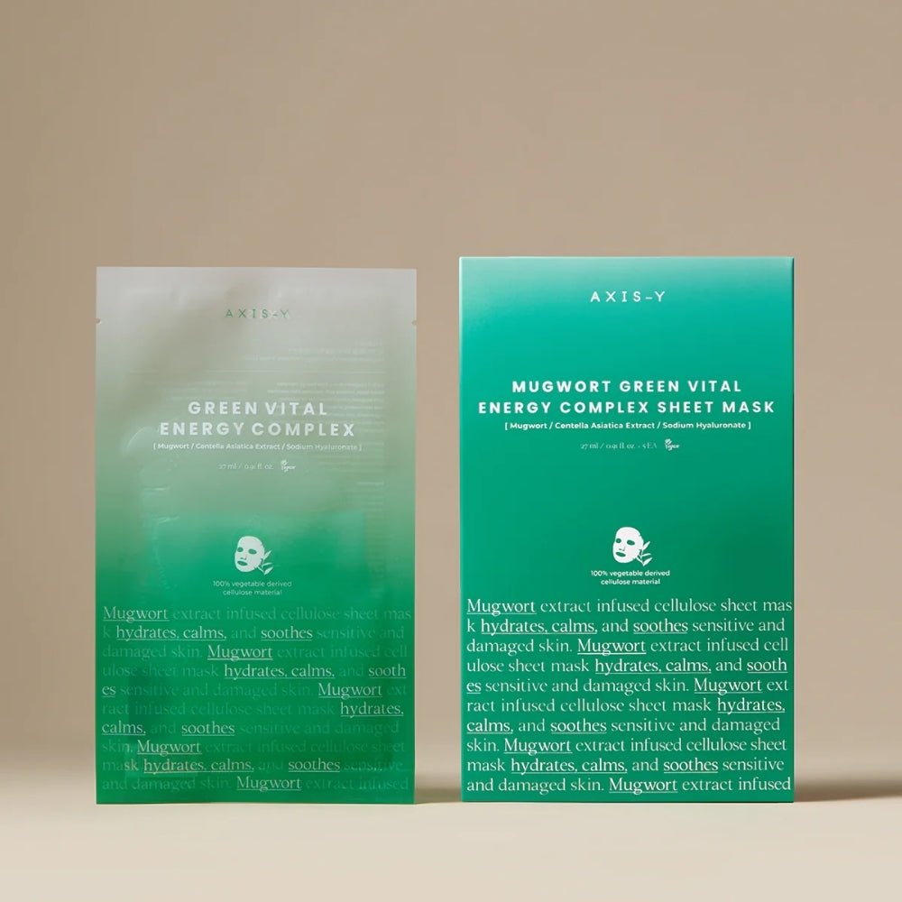 AXIS - Y Mugwort Green Vital Energy Complex Sheet Mask 27ml - Beauty Tribe