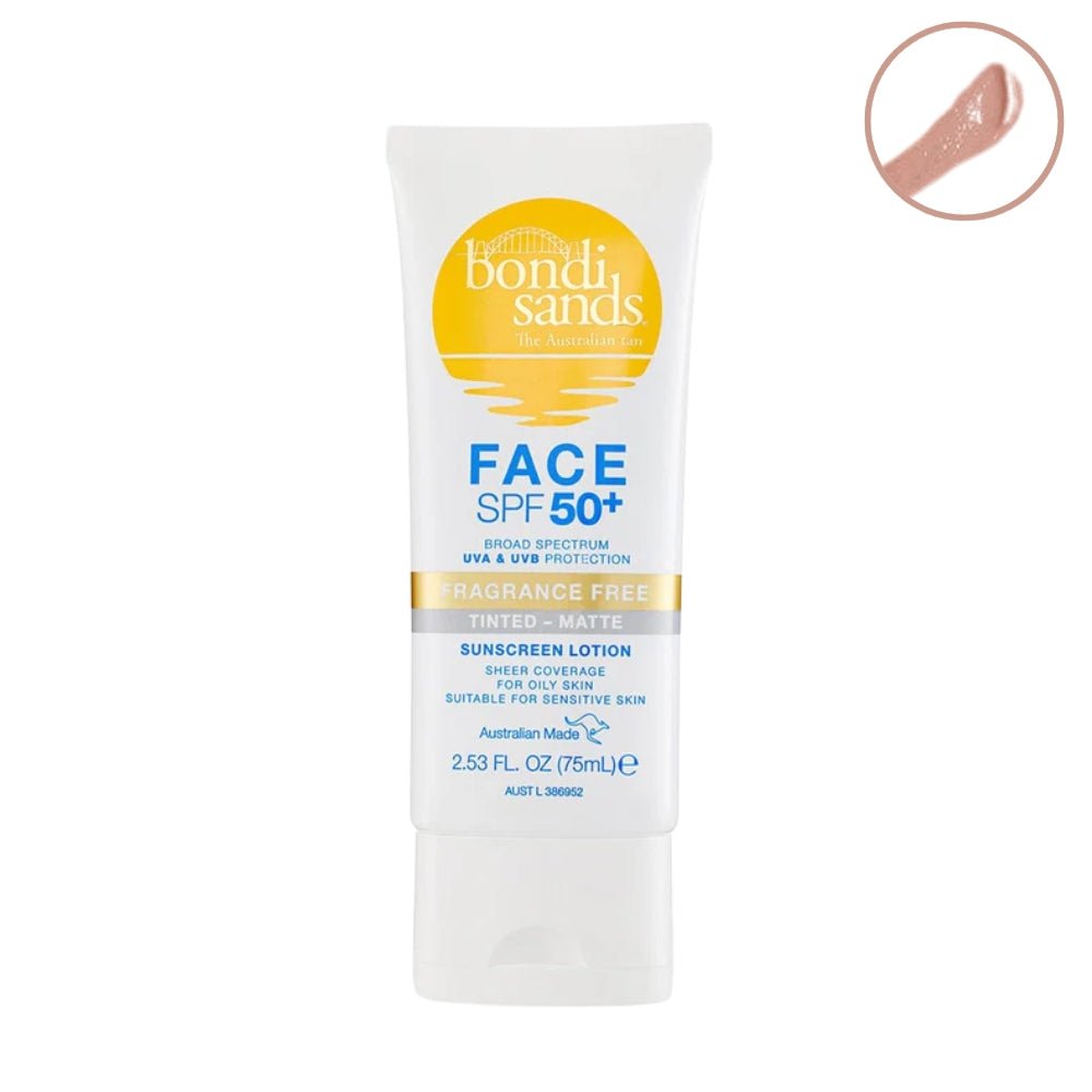 Bondi Sands SPF Fragrance Free 50+ Face Tinted - Matte 75ml - Beauty Tribe