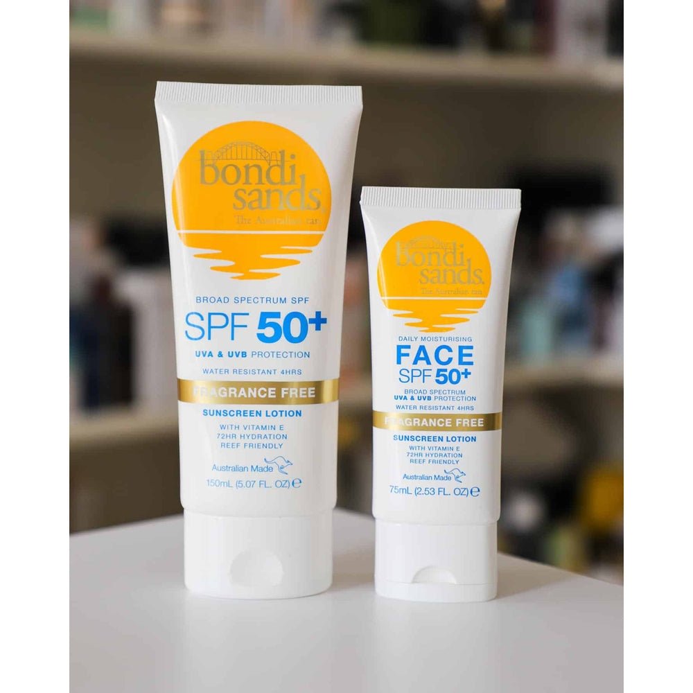 Bondi Sands Sunscreen Face Lotion SPF50+ Fragrance Free 150ml - Beauty Tribe