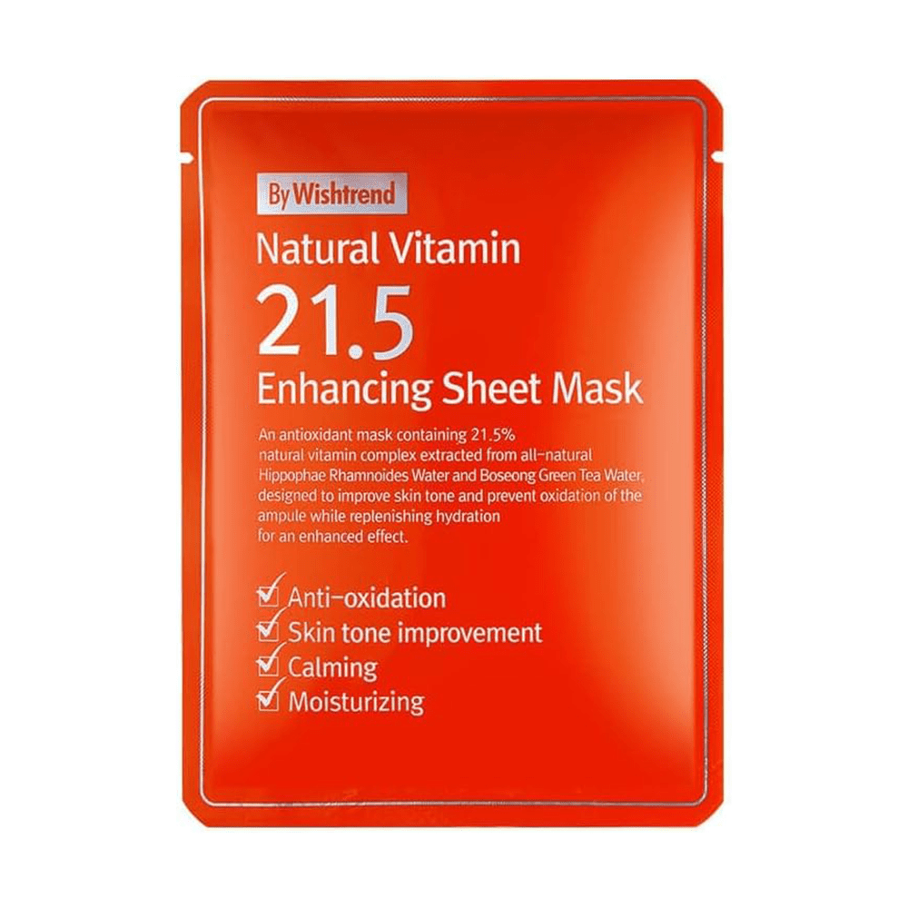 By Wishtrend Natural Vitamin 21.5% Enhancing Sheet Mask 23ml - Beauty Tribe