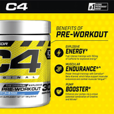 C4 Original Pre Workout Powder Icy Blue Razz Flavor – 30 Servings - Beauty Tribe