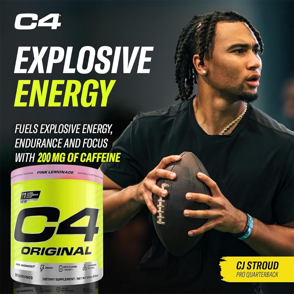 C4 Original Pre Workout Powder Pink Lemonade Flavor – 30 Servings