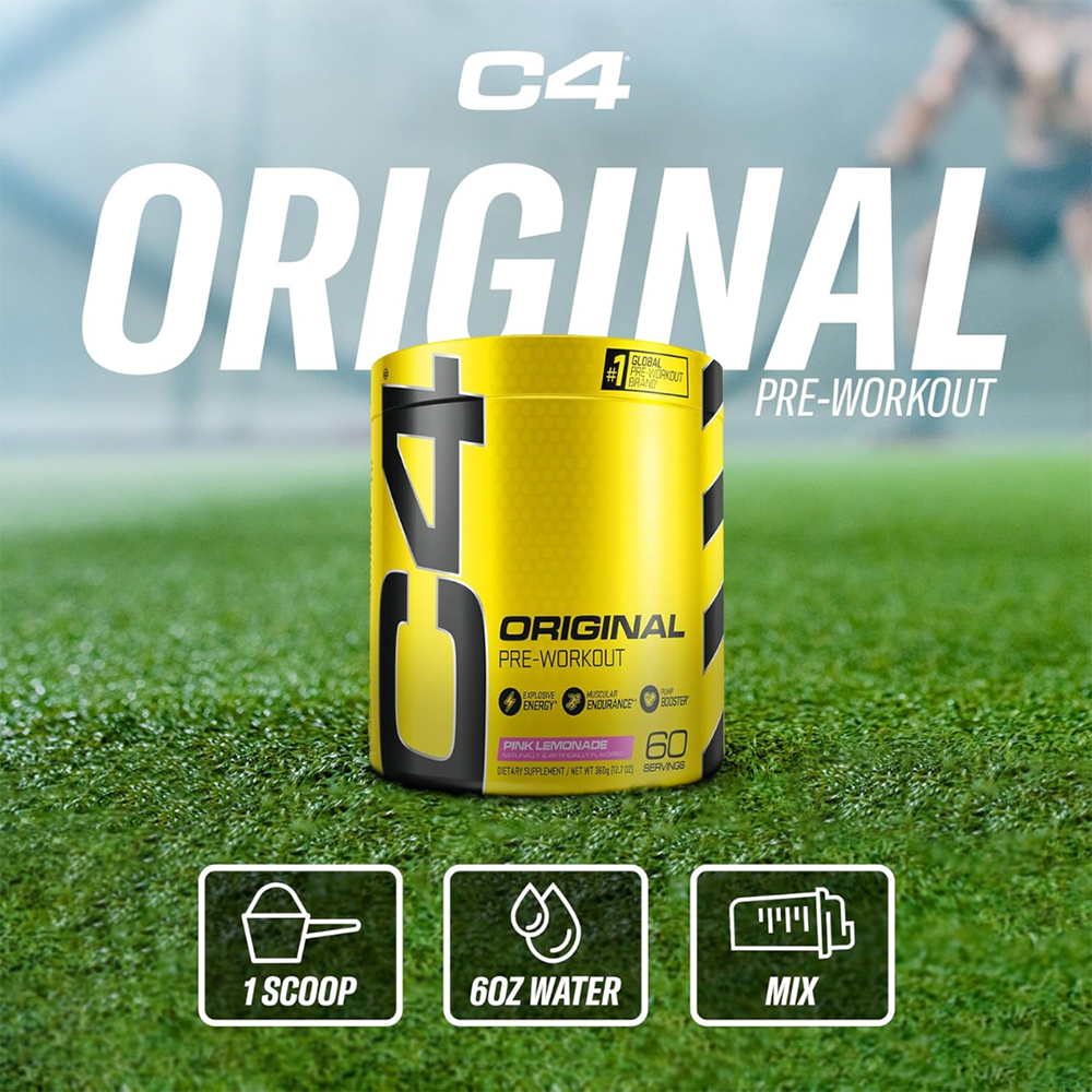 C4 Original Pre Workout Powder Pink Lemonade Flavor – 50 Servings