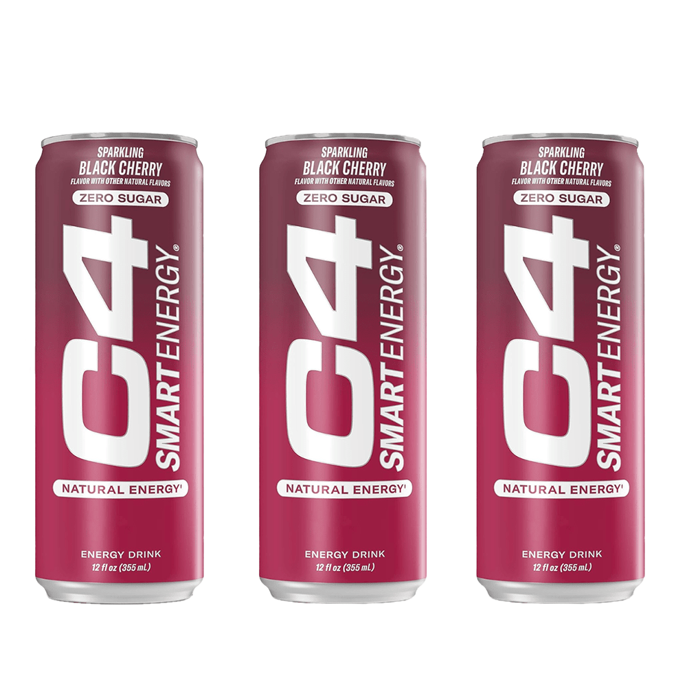 C4 Pre Workout Energy Drink Black Cherry Flavor 3 Pack Set - Beauty Tribe