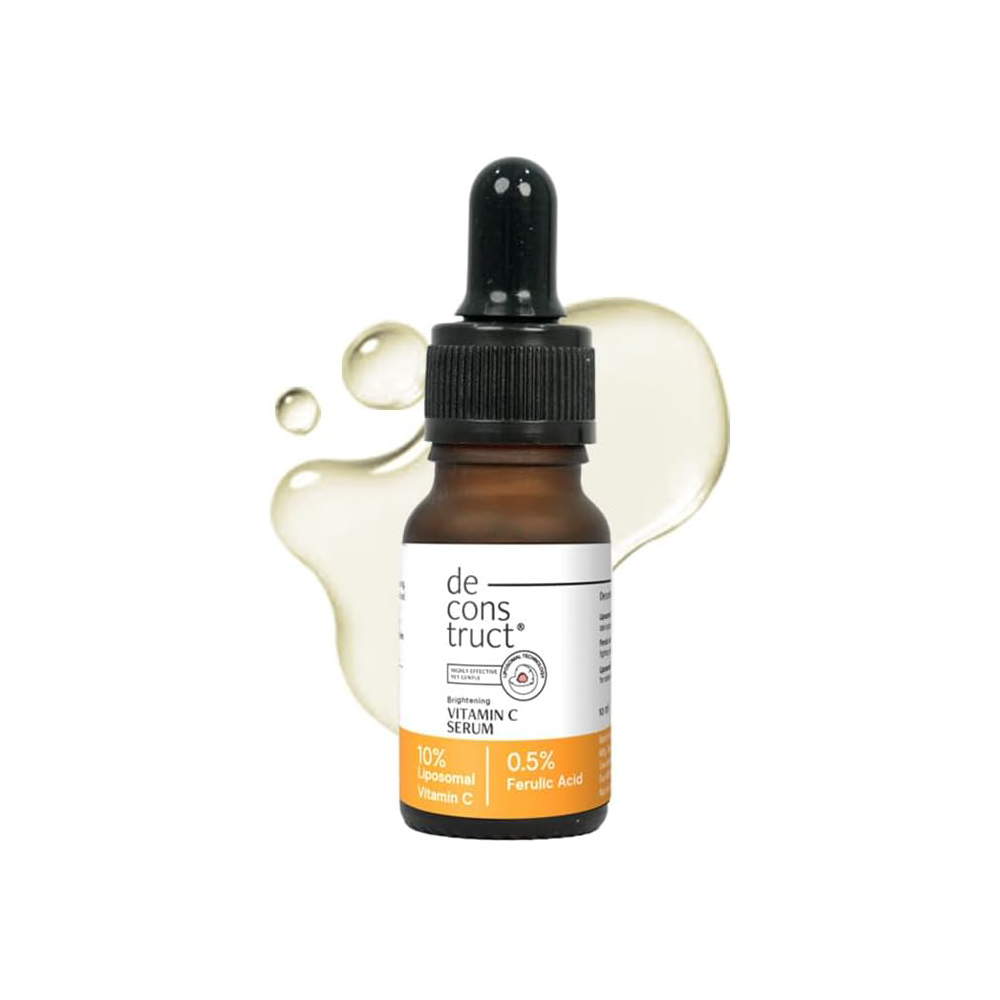 Deconstruct 10% Vitamin C Serum for Oily Skin| Clinically Tested to be Non-Irritating| Beginner-Friendly| Brightens Dull Skin, Evens Tone| No Purging| With 0.5% Ferulic Acid| For Men and Women| 10ml