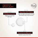 Deconstruct Brightening Fluid Sunscreen SPF 50+ with Niacinamide | Lightweight, Dewy & Hydrating for Dry & Normal Skin | Broad Spectrum UVA/UVB Protection | 8-Hour Long-Lasting, Water-Resistant | 50g - Beauty Tribe
