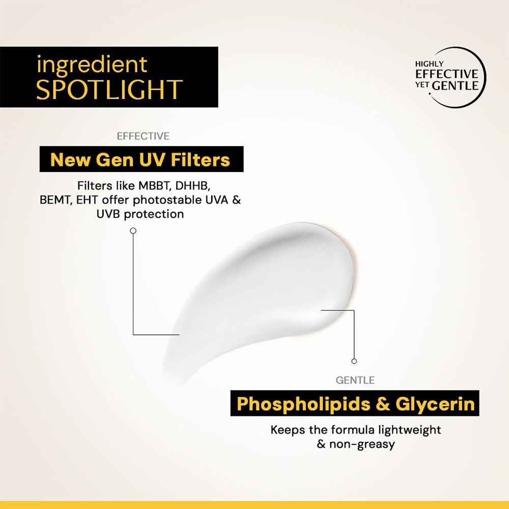 Deconstruct Lightweight Gel Sunscreen| SPF 55+ and PA+++ - No White Cast for Men & Women, 50gm