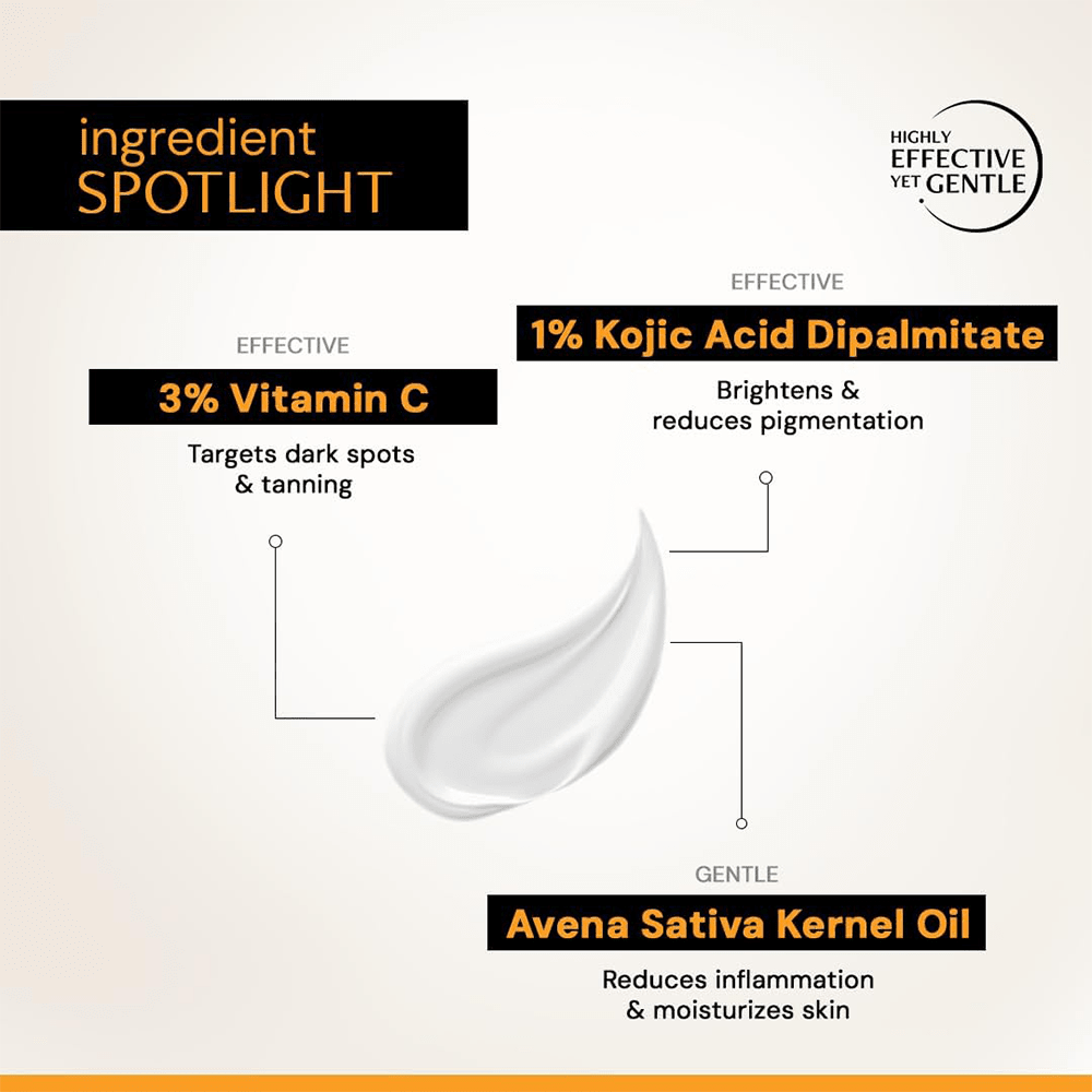 Deconstruct Niacinamide Brightening Face Cream | 5% Niacinamide + 1% Kojic Acid + 5% VitaminC + VitaminE| Face Cream For Dark Spots and Uneven Skin Tone | 50 gm - Beauty Tribe