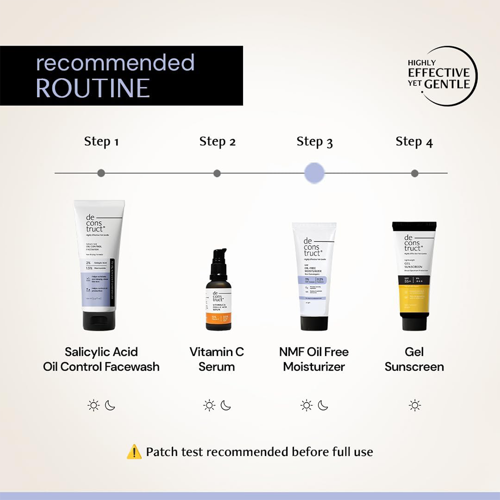 Deconstruct Oil-Free Moisturizer | Non Sticky, Lightweight, Non-Comedogenic & Fast-Absorbing | Tested for 72H Hydration | For Oily, Acne-Prone & Sensitive Skin |50g