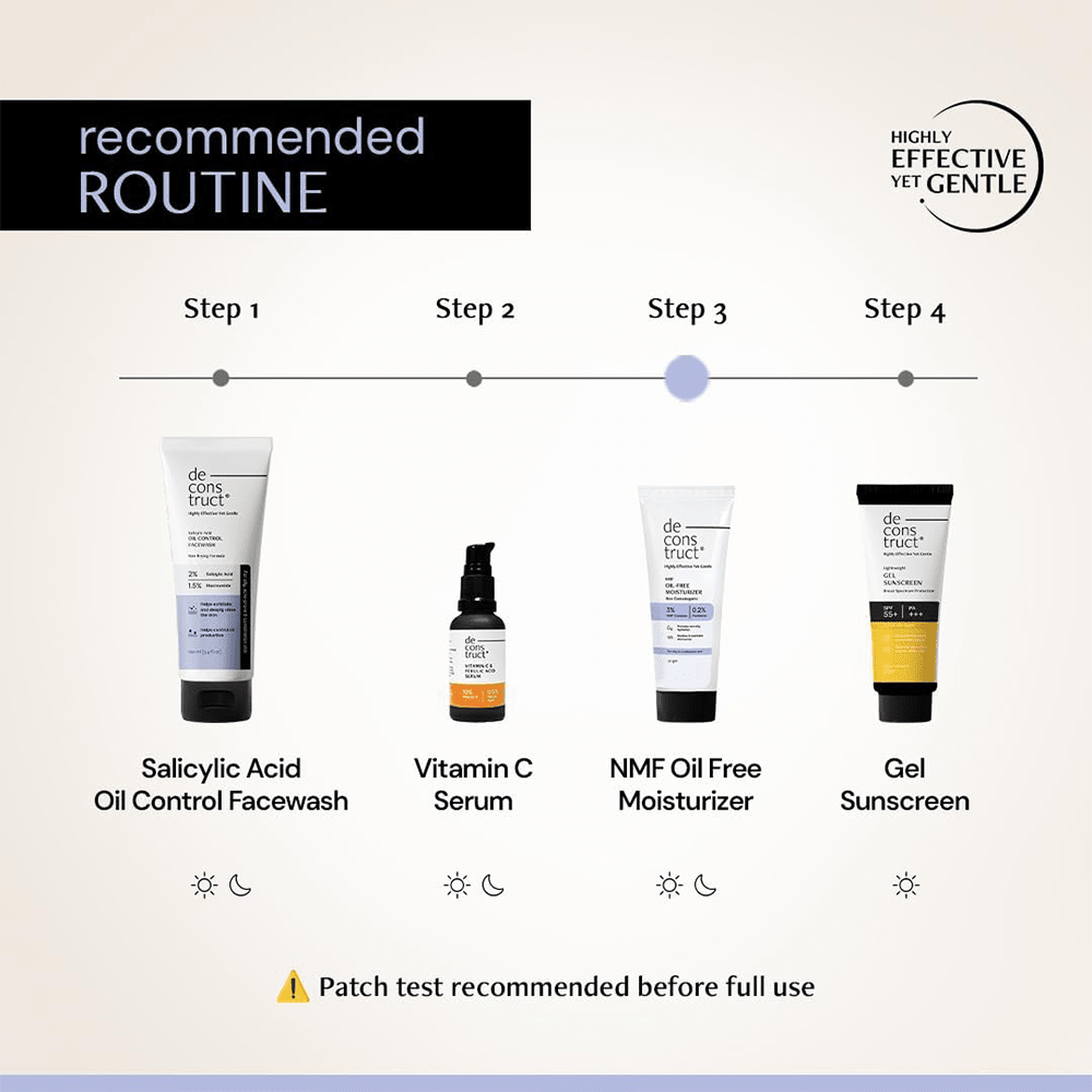 Deconstruct Oil-Free Moisturizer | Non Sticky, Lightweight, Non-Comedogenic & Fast-Absorbing | Tested for 72H Hydration | For Oily, Acne-Prone & Sensitive Skin |50g - Beauty Tribe