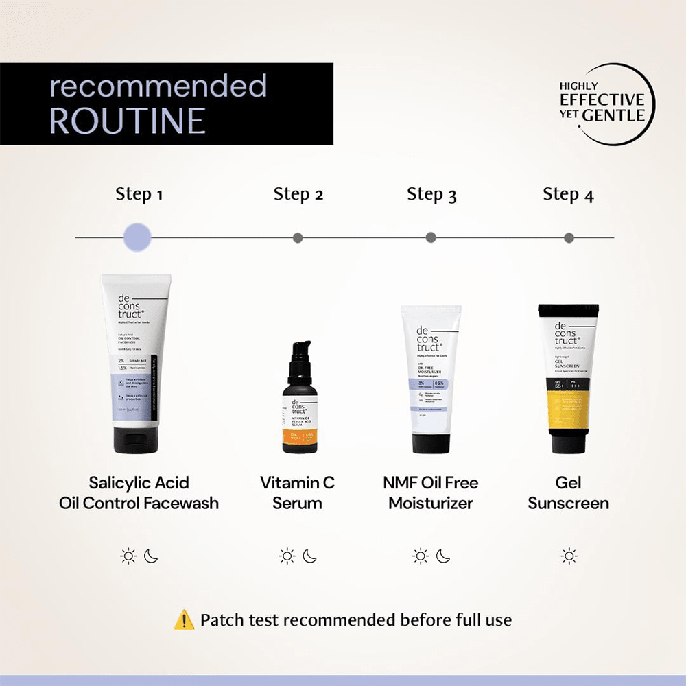 Deconstruct Salicylic Acid Oil Control Face Wash | 0.5% Salicylic Acid +1% Niacinamide | Fragrance-free Face Wash for Oily, Acne &amp; Pimple Prone Skin | pH Balanced &amp; SLS &amp; Paraben Free| 100 ml - Beauty Tribe