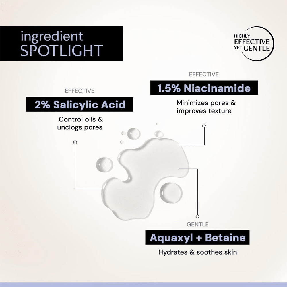 Deconstruct Salicylic Acid Oil Control Face Wash | 0.5% Salicylic Acid +1% Niacinamide | Fragrance-free Face Wash for Oily, Acne &amp; Pimple Prone Skin | pH Balanced &amp; SLS &amp; Paraben Free| 100 ml - Beauty Tribe