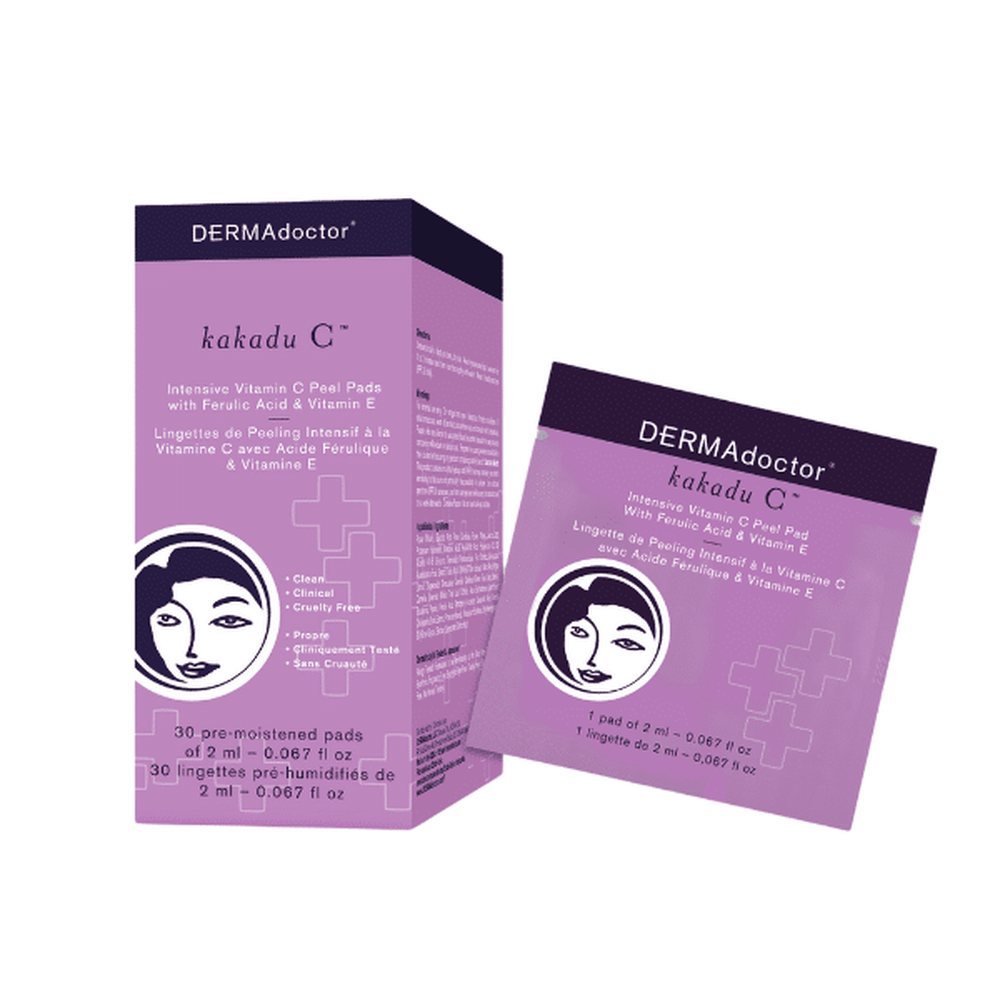 DERMAdoctor Kakadu C Intensive Vitamin C Peel Pad with Ferulic Acid & Vitamin E 30 Pads - Beauty Tribe