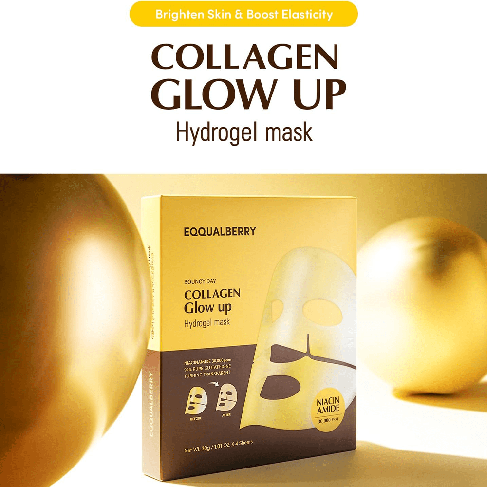 Eqqualberry Collagen Glow Up Mask with Niacinamide & Low Molecular Collagen 120ml - Beauty Tribe