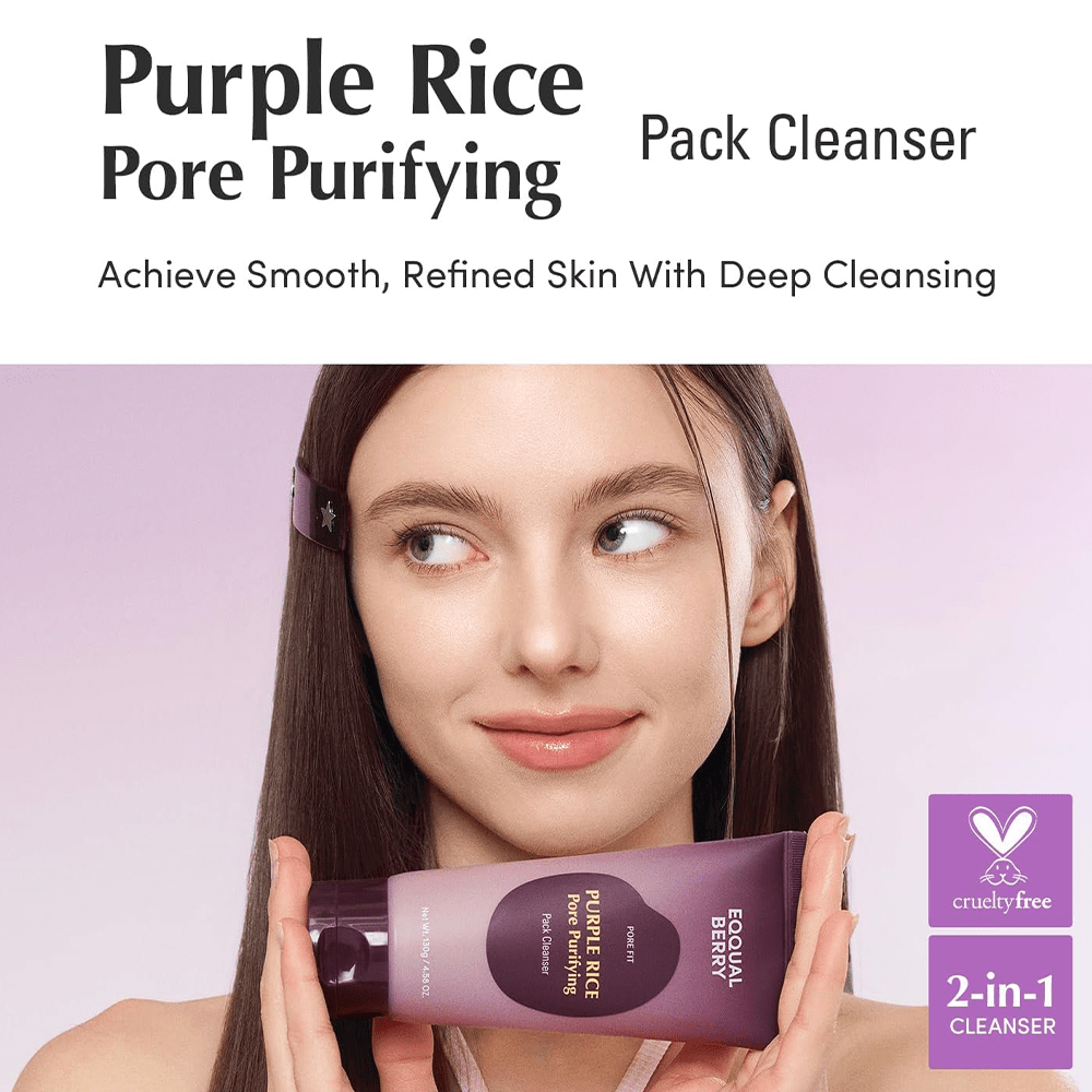 Eqqualberry Purple PDRN Pore Purifying Pack Cleanser 130g - Beauty Tribe