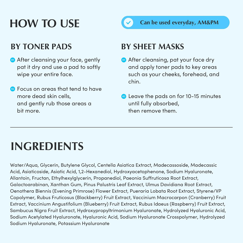 Eqqualberry Vegan Pool Toner Pads - 70 Sheets - Beauty Tribe