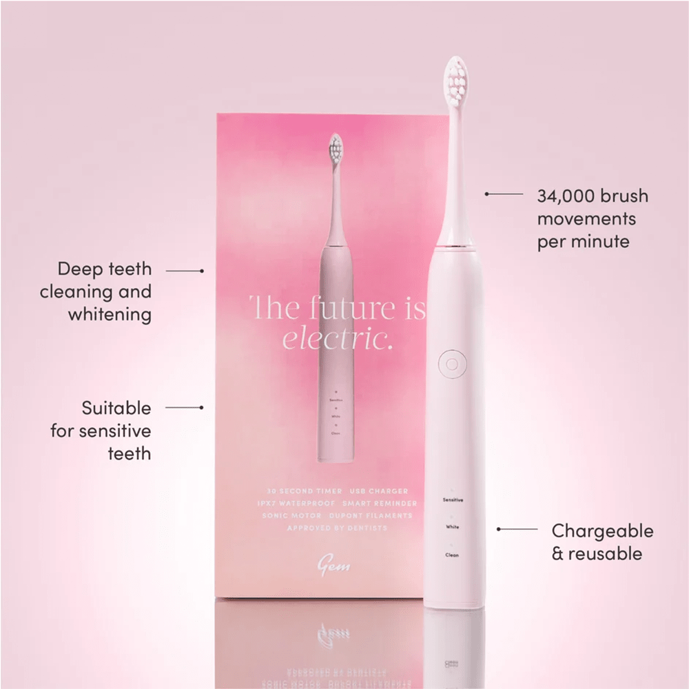 Gem Electric Toothbrush Coconut - Beauty Tribe