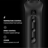 ghd Metallic Speed Ionic Hair Dryer Black - Beauty Tribe