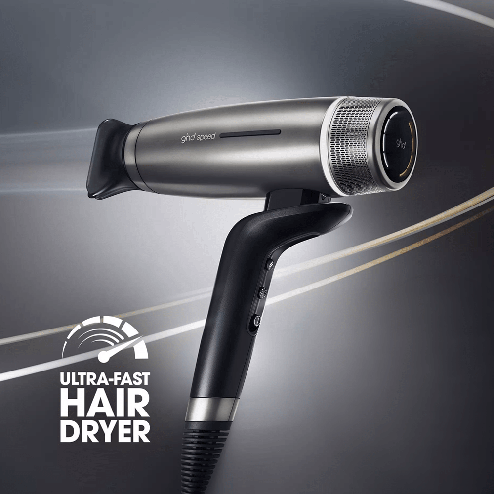 ghd Metallic Speed Ionic Hair Dryer Matte Black - Beauty Tribe