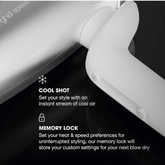 ghd Metallic Speed Ionic Hair Dryer White - Beauty Tribe