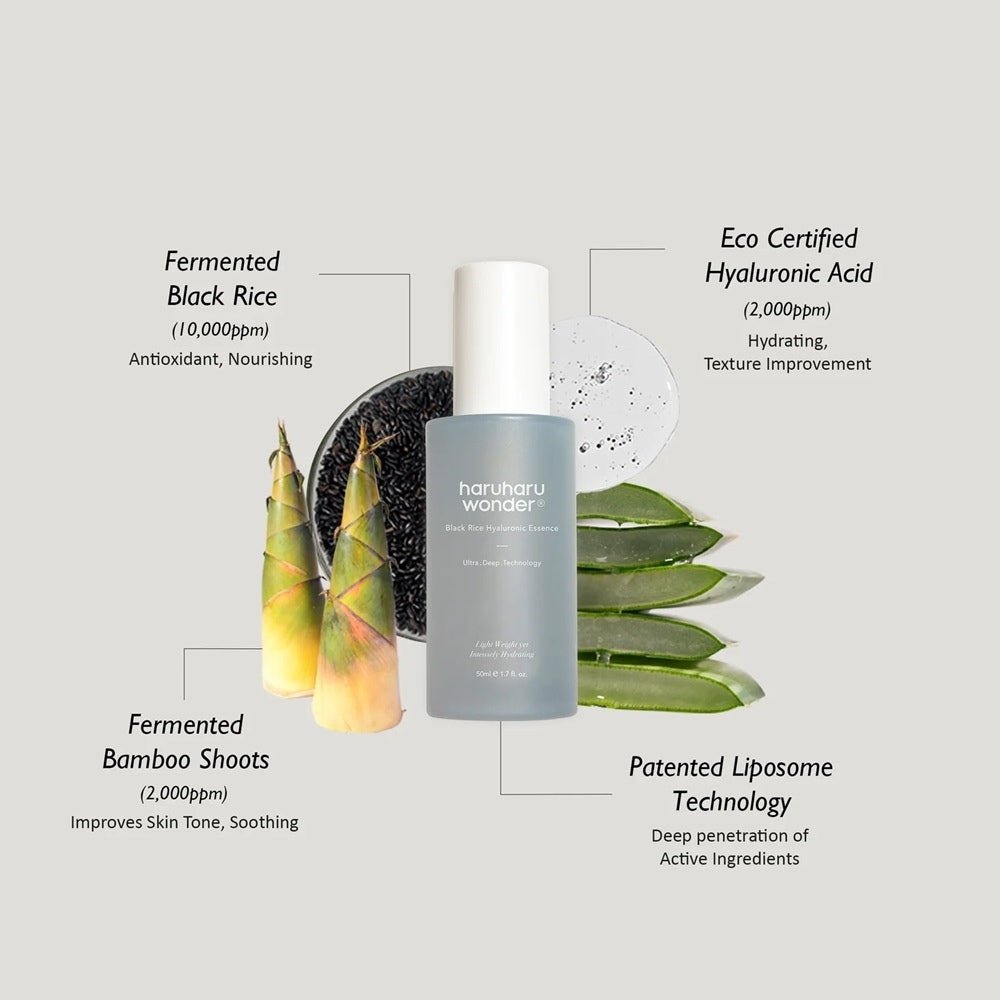 HaruHaru Wonder Black Rice Hyaluronic Essence 50 ml - Beauty Tribe
