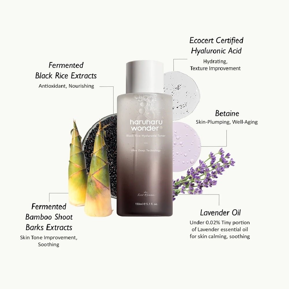 HaruHaru Wonder Black Rice Hyaluronic Toner 150 ml - Beauty Tribe