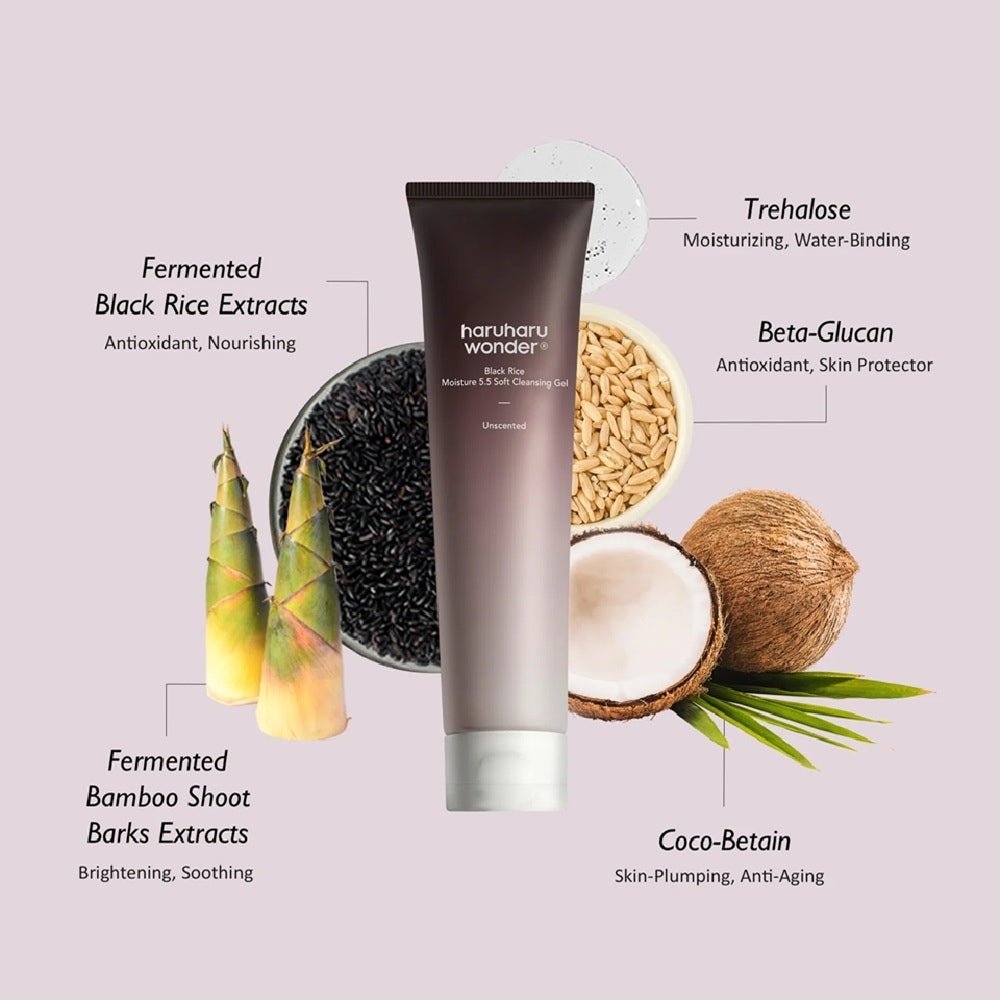 HaruHaru Wonder Black Rice Moisture 5.5 Soft Cleansing Gel 100 ml - Beauty Tribe