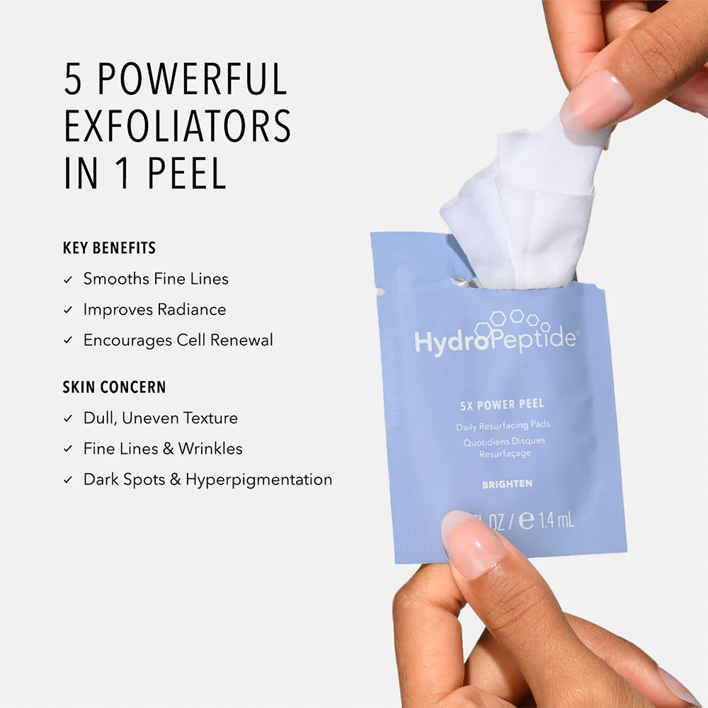 Hydropeptide 5X Power Peel: Daily Resurfacing Pads 30 pads