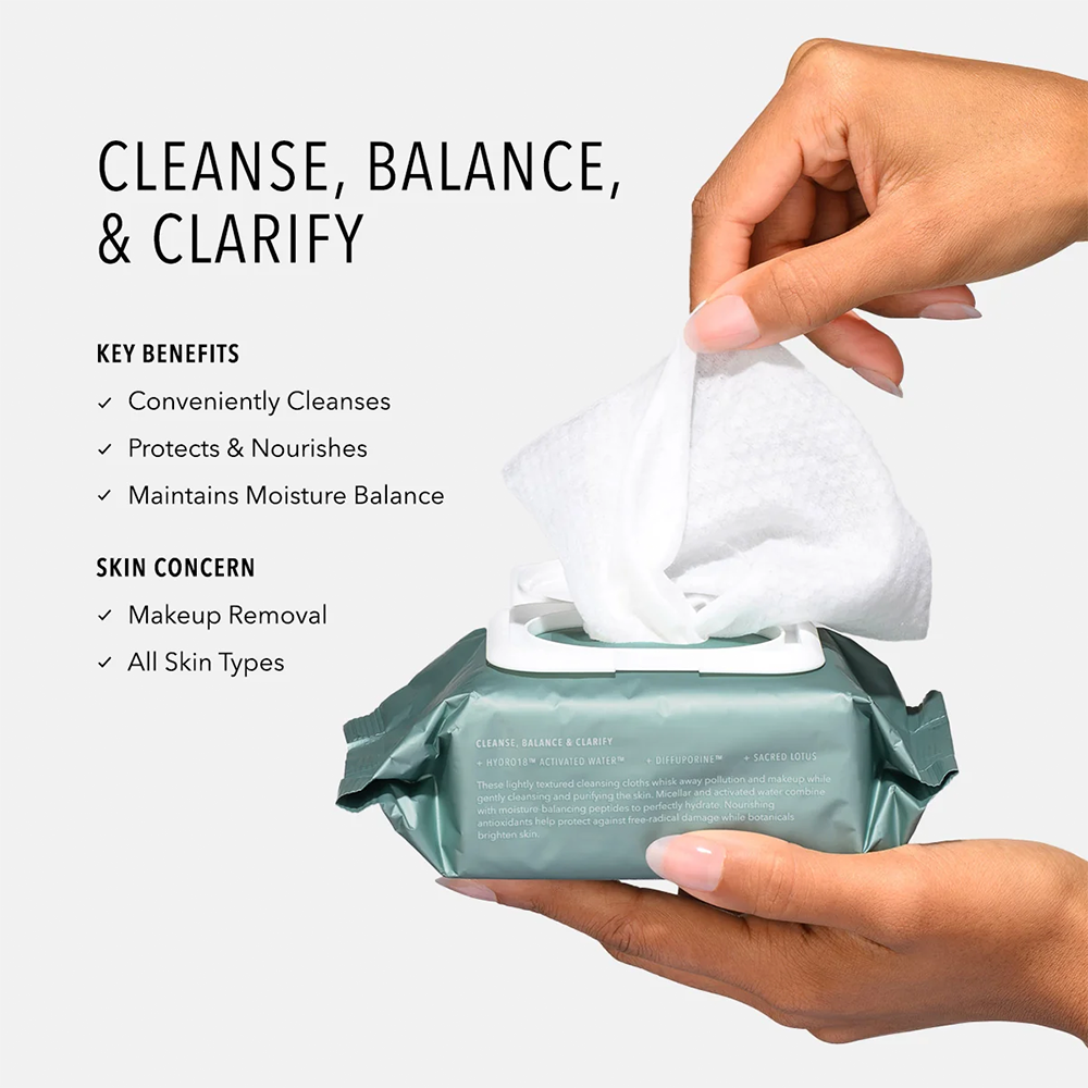 Hydropeptide Hydroactive Cleanse Micellar Face Cloths 30 wipes