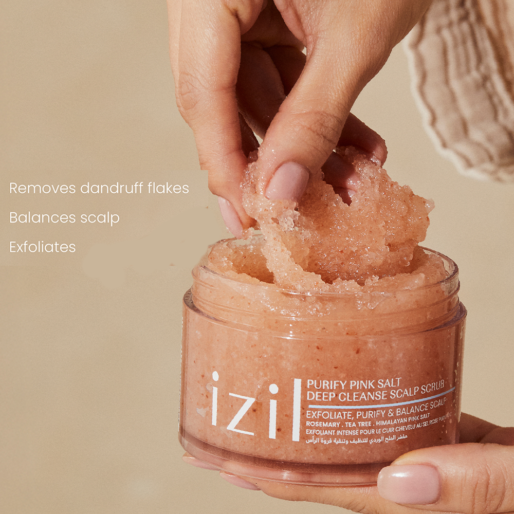 Izil Beauty Purify Pink Salt Deep Cleanse Scalp Scrub 280g