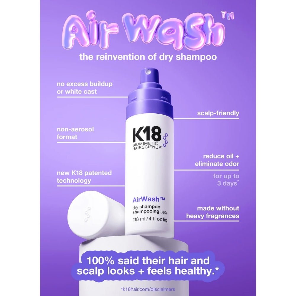 K18 Air Wash Dry Shampoo 118ml - Beauty Tribe