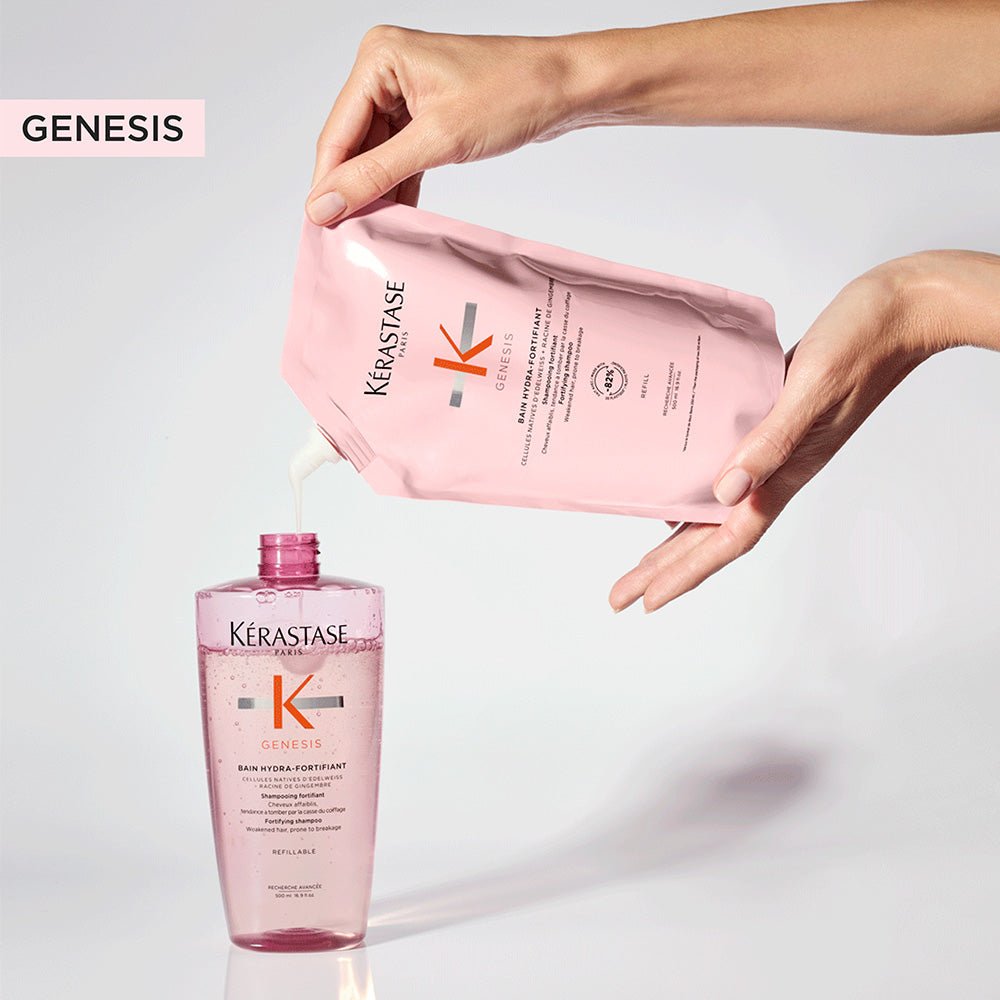 Kerastase Genesis Bain Riche Shampoo Refill Pouch for Anti - Hair Fall 500ml - Beauty Tribe