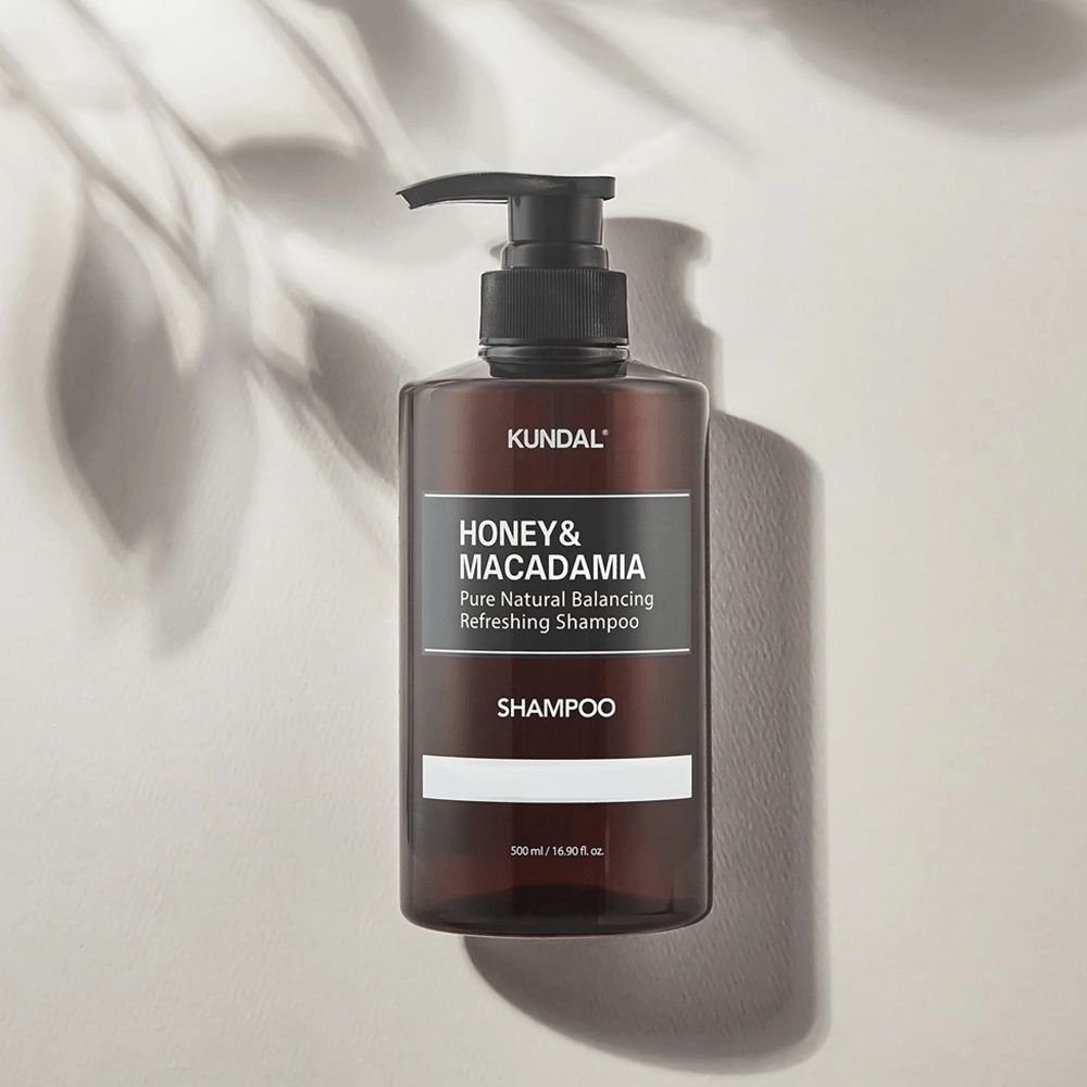 Kundal Honey & Macadamia Pure Natural Balancing Refreshing Shampoo Amber Vanilla 500 ml - Beauty Tribe
