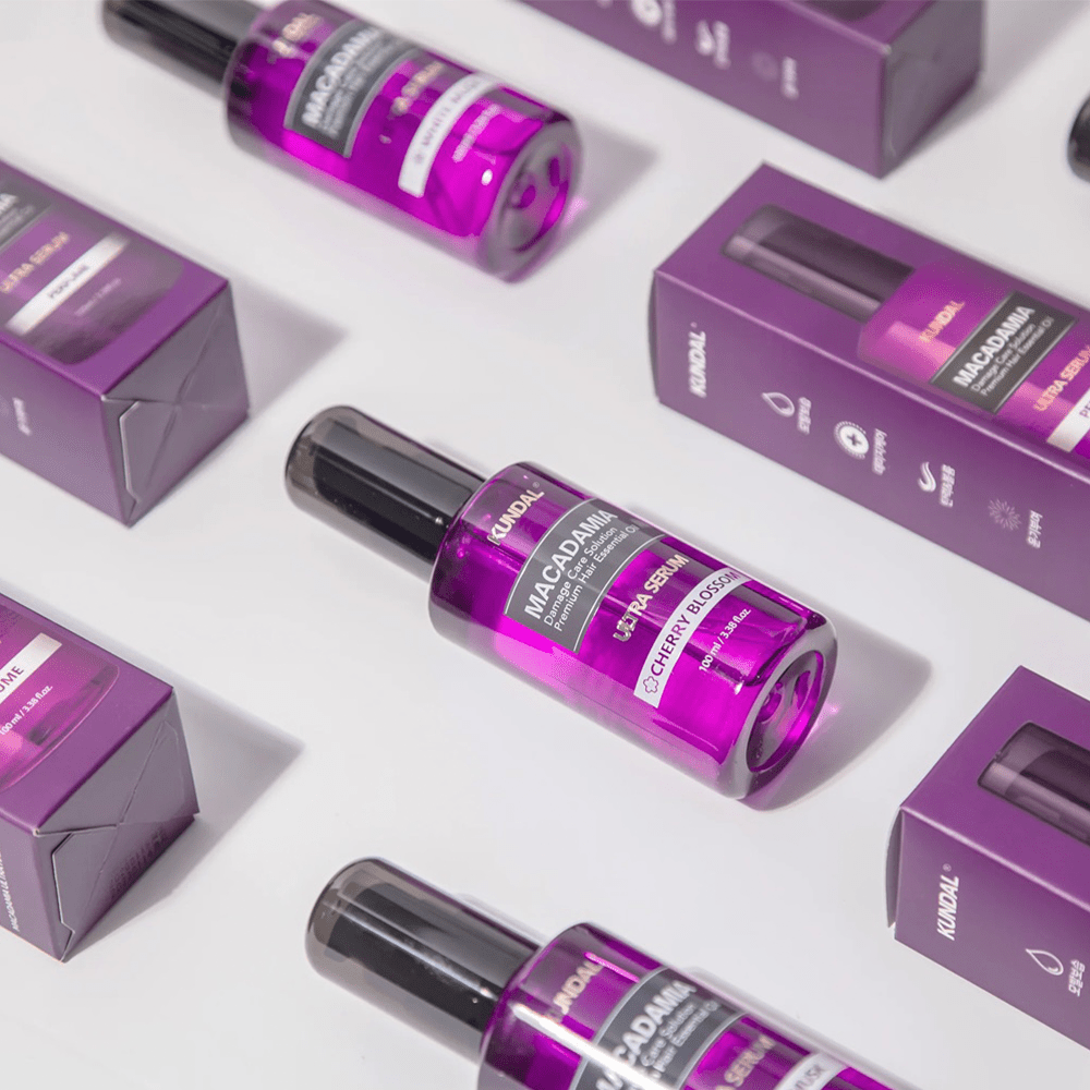 Kundal Macadamia Damage Care Solution Premium Hair Essential Oil Ultra Serum Cherry Blossom 100 ml - Beauty Tribe