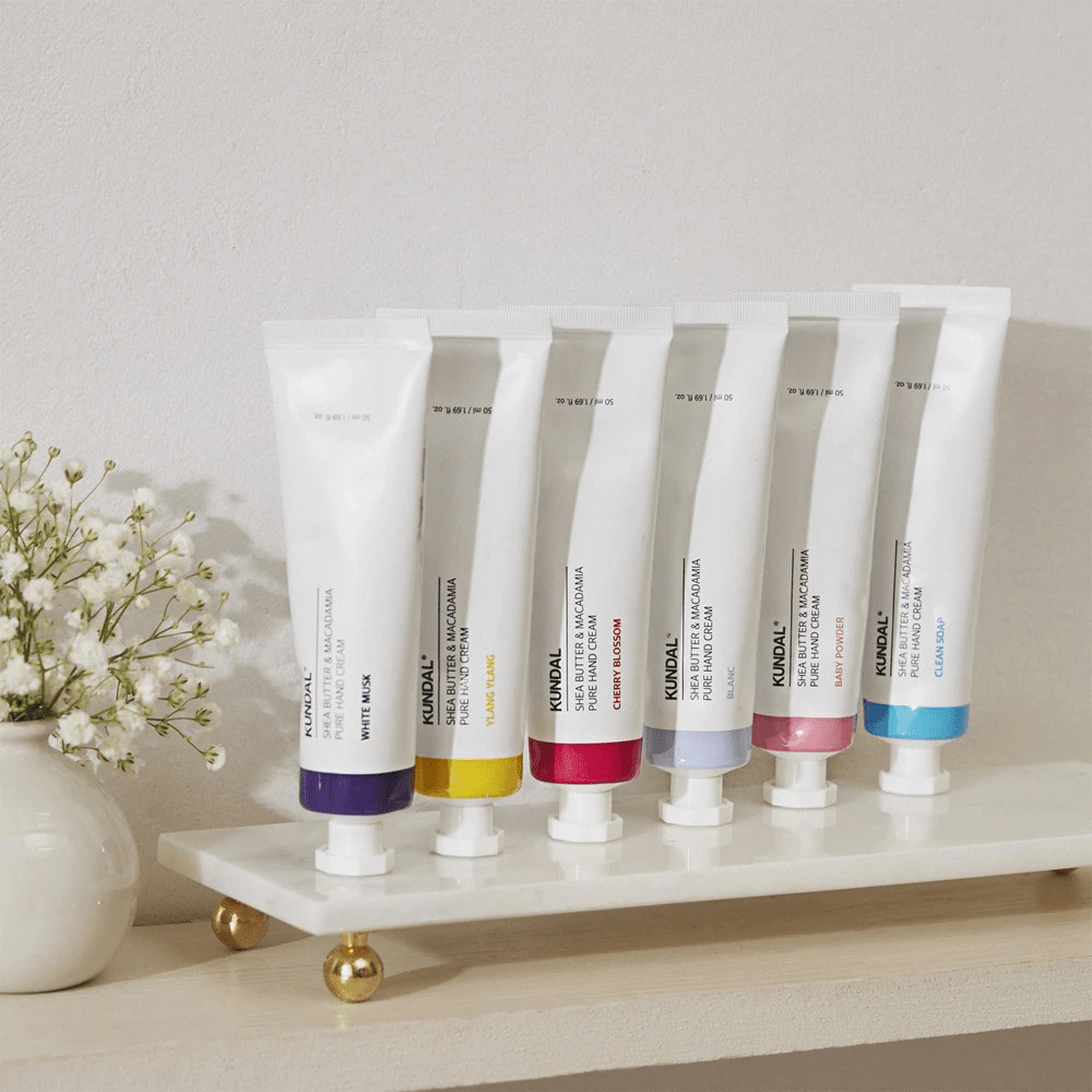 Kundal Shea Butter &amp; Macadamia Pure Hand Cream White Musk 50 ml - Beauty Tribe
