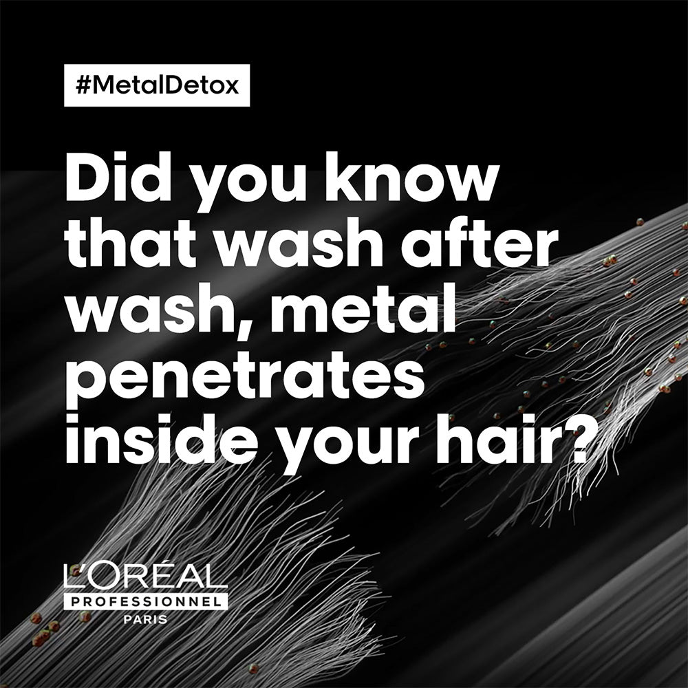 L’Oreal Professionnel Metal Detox Sulfate Free Shampoo with Glicoamine & Ionene for Hair Breakage 500 ml