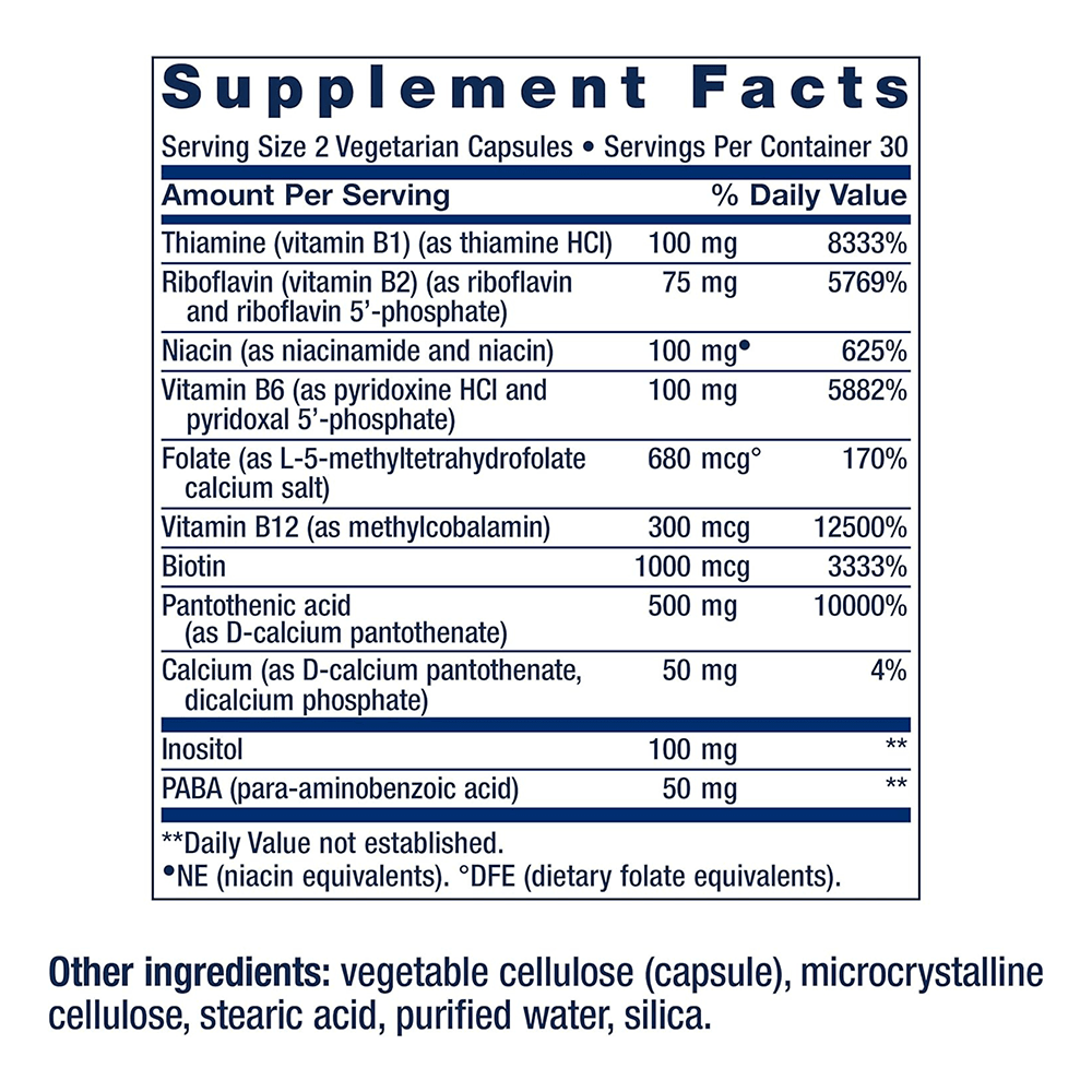 Life Extension Bioactive Complete B-Complex for Energy – 60 Veg Caps - Beauty Tribe