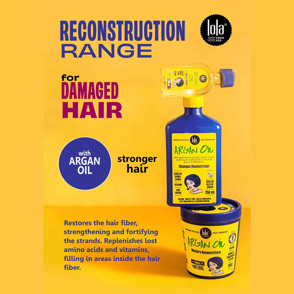 Lola from Rio Argan Oil Reconstructive Hair Mask For Damaged Hair 230g - Beauty Tribe