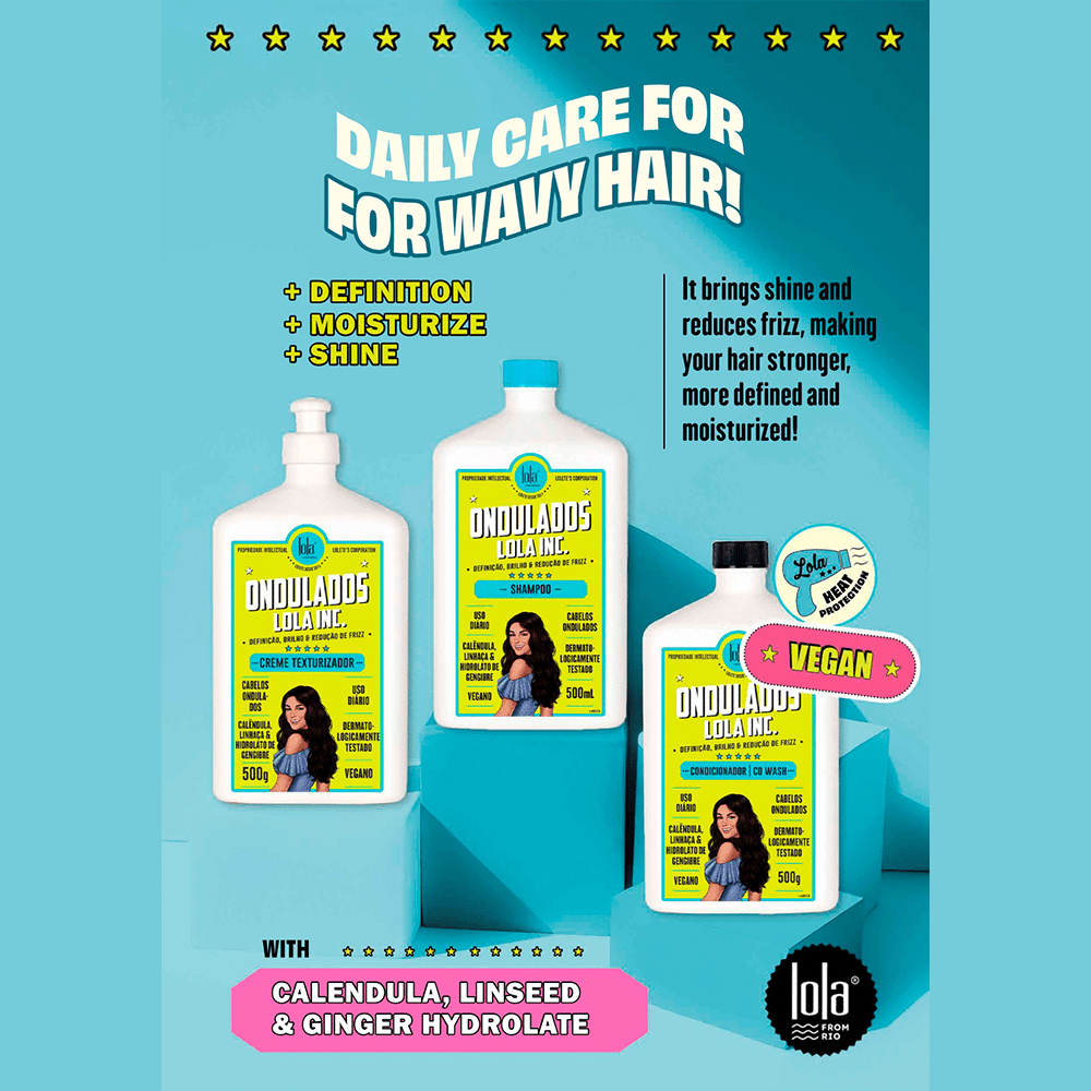 Lola from Rio Ondulados Moisturising Co Wash Conditioner For Wavy Hair 500g - Beauty Tribe