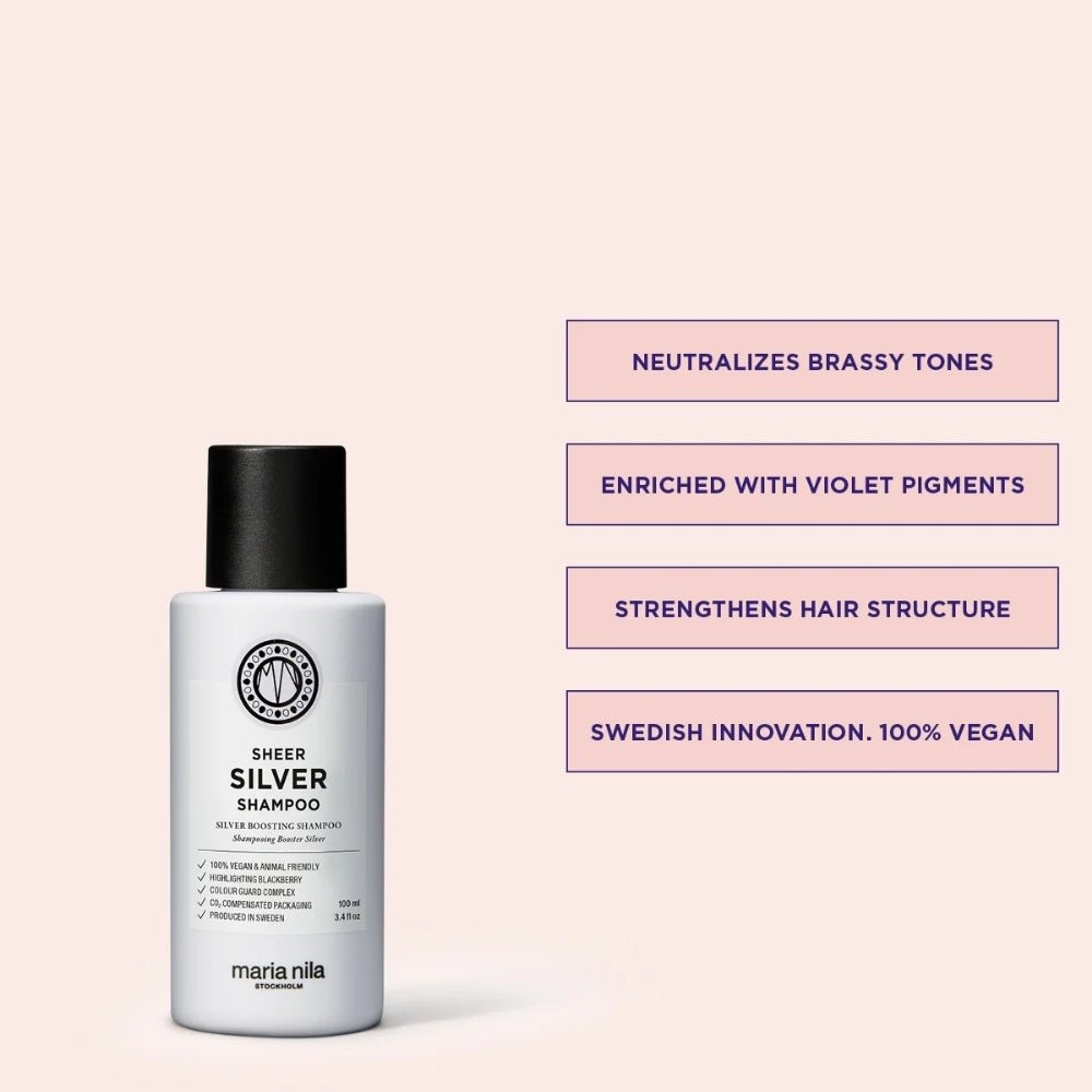Maria Nila Sheer Silver Travel Size Shampoo 100ml - Beauty Tribe