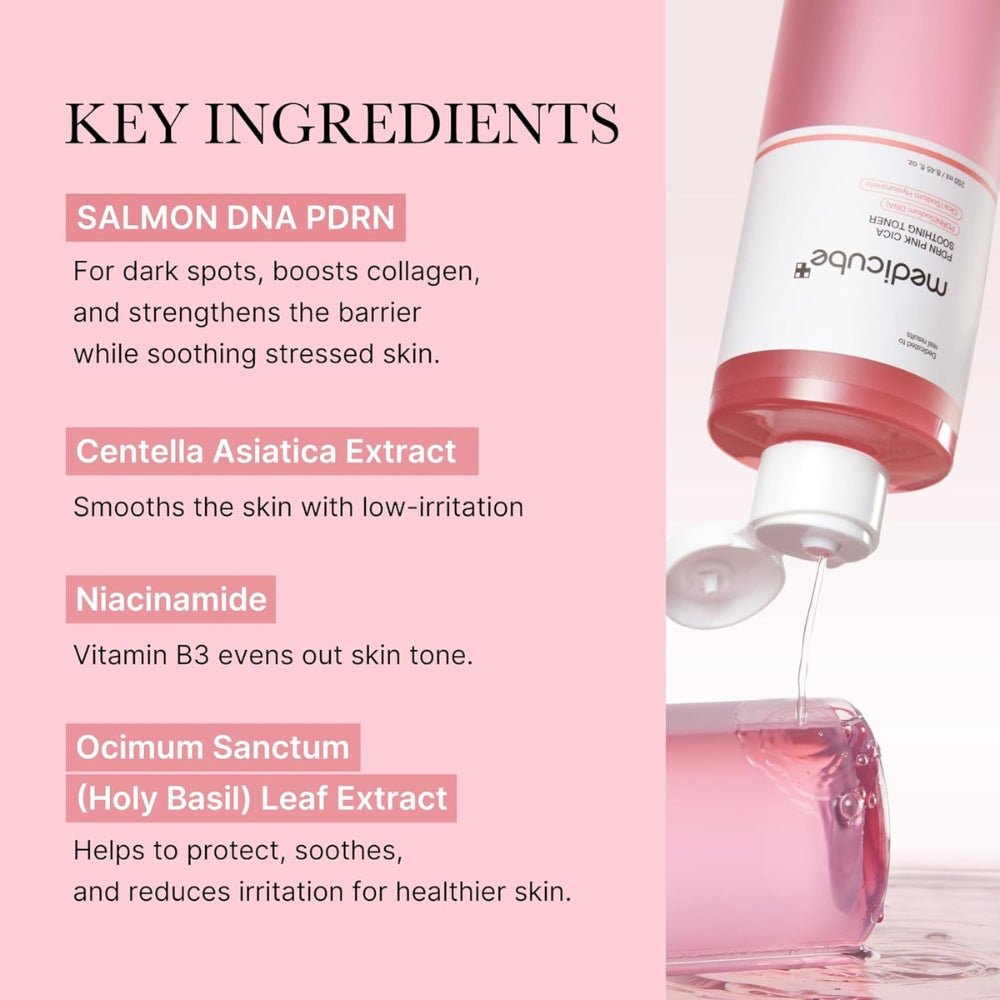 Medicube PDRN Pink Cica Soothing Toner 250ml - Beauty Tribe