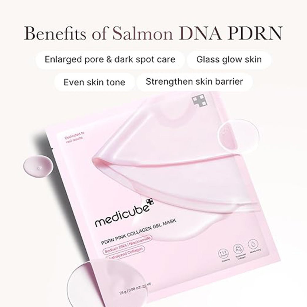 Medicube PDRN Pink Collagen Gel Mask 4Pc - Beauty Tribe