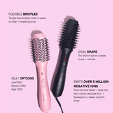 Mermade Hair Blow Dry Brush - Pink - Beauty Tribe