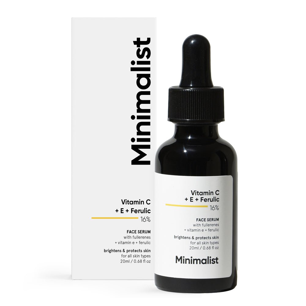 Minimalist 16% Vitamin C Face Serum With Vit E, & Ferulic Acid 20ml - Beauty Tribe