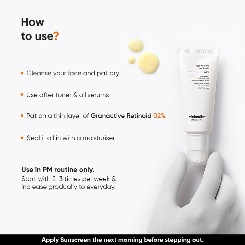 Minimalist 2% Retinoid Anti Aging Night Face Cream (Emulsion) 30ml - Beauty Tribe
