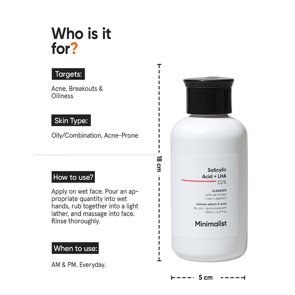 Minimalist 2% Salicylic Acid Face Wash 100 ml - Beauty Tribe