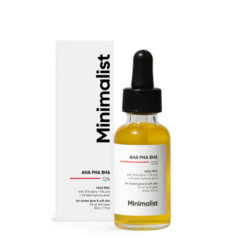 Minimalist AHA 25% + PHA 5% + BHA 2% Face Peel 30ml - Beauty Tribe