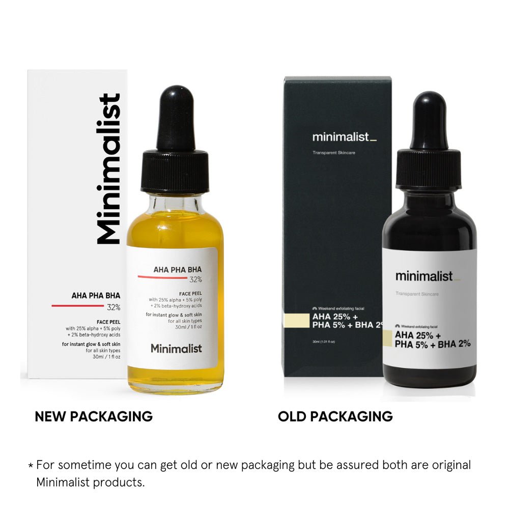 Minimalist AHA 25% + PHA 5% + BHA 2% Face Peel 30ml - Beauty Tribe